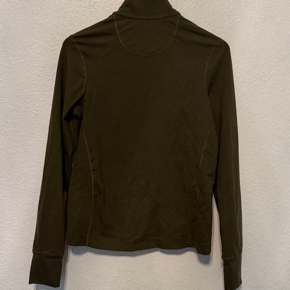 Perfect PACT Full Zip Jacket Sweatshirt Olive Green Organic Cotton - Picture 8 of 8